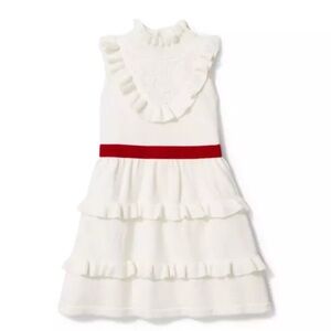Janie and Jack White Dress with Red Accent